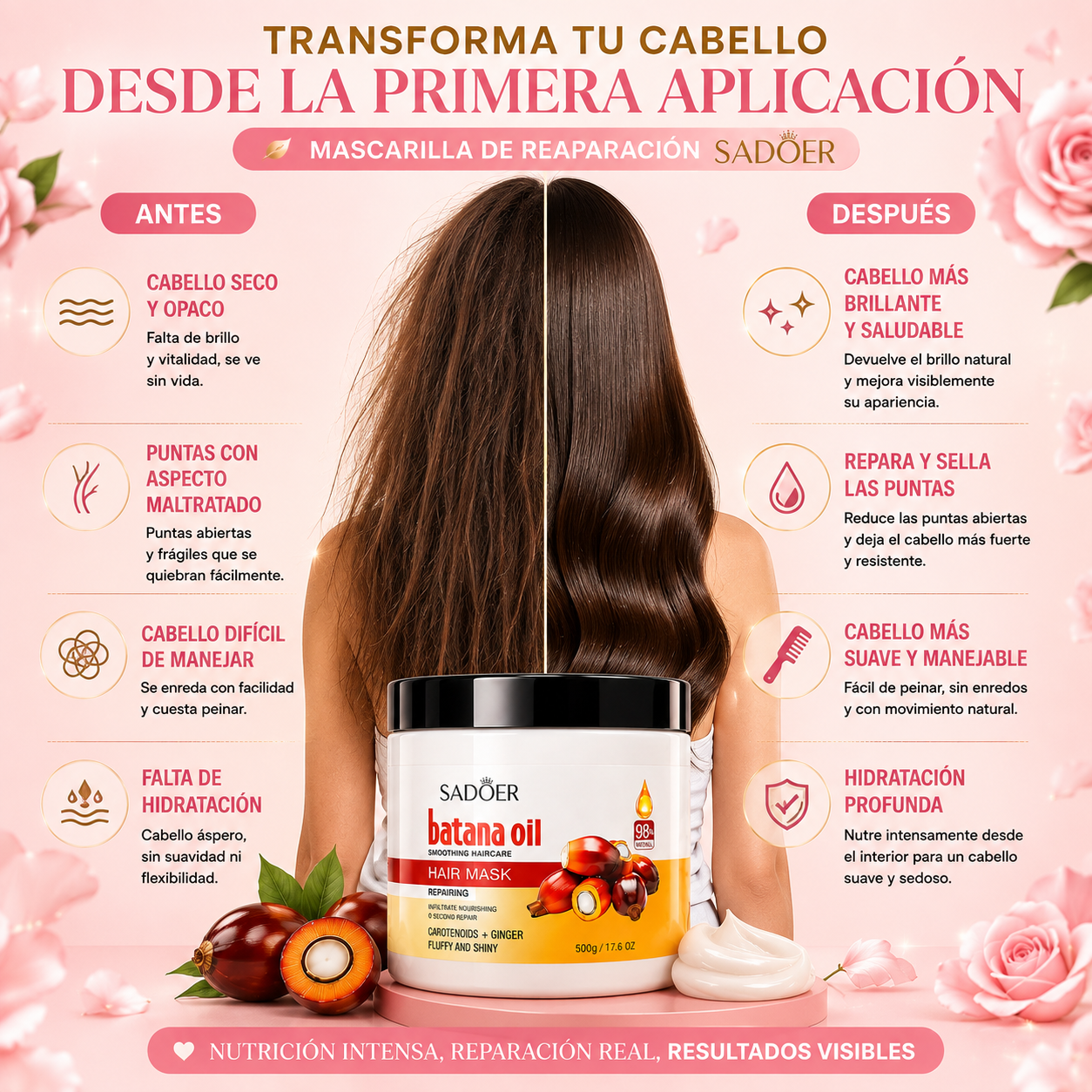 Mascarilla Cabello Reparación Batana