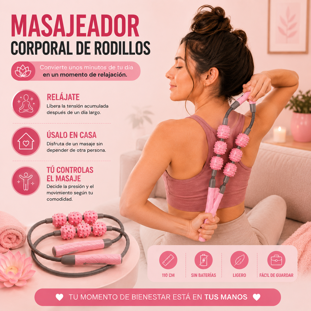 Masajeador Corporal De Rodillos