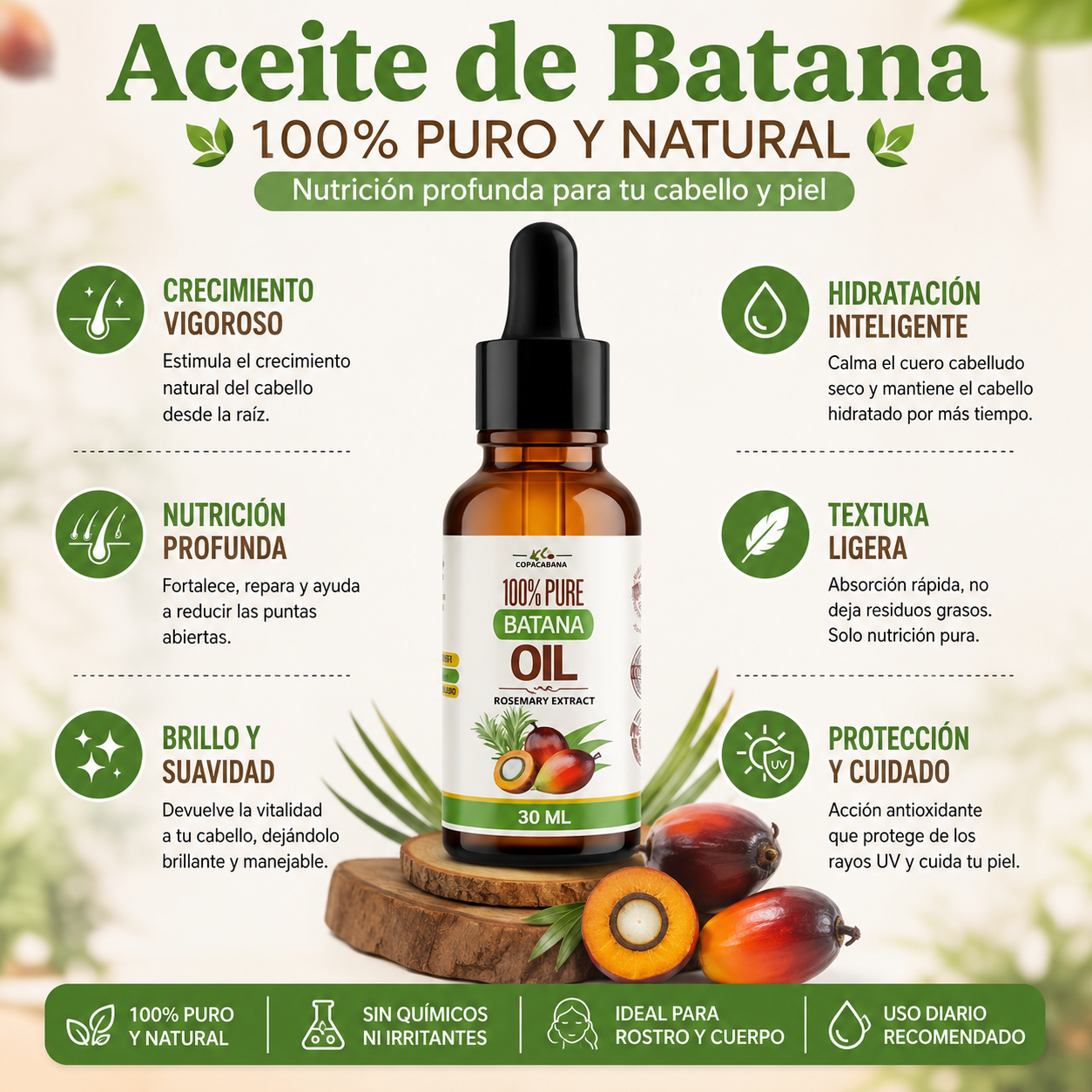 Aceite Batana Crecimiento Cabello 30 ml