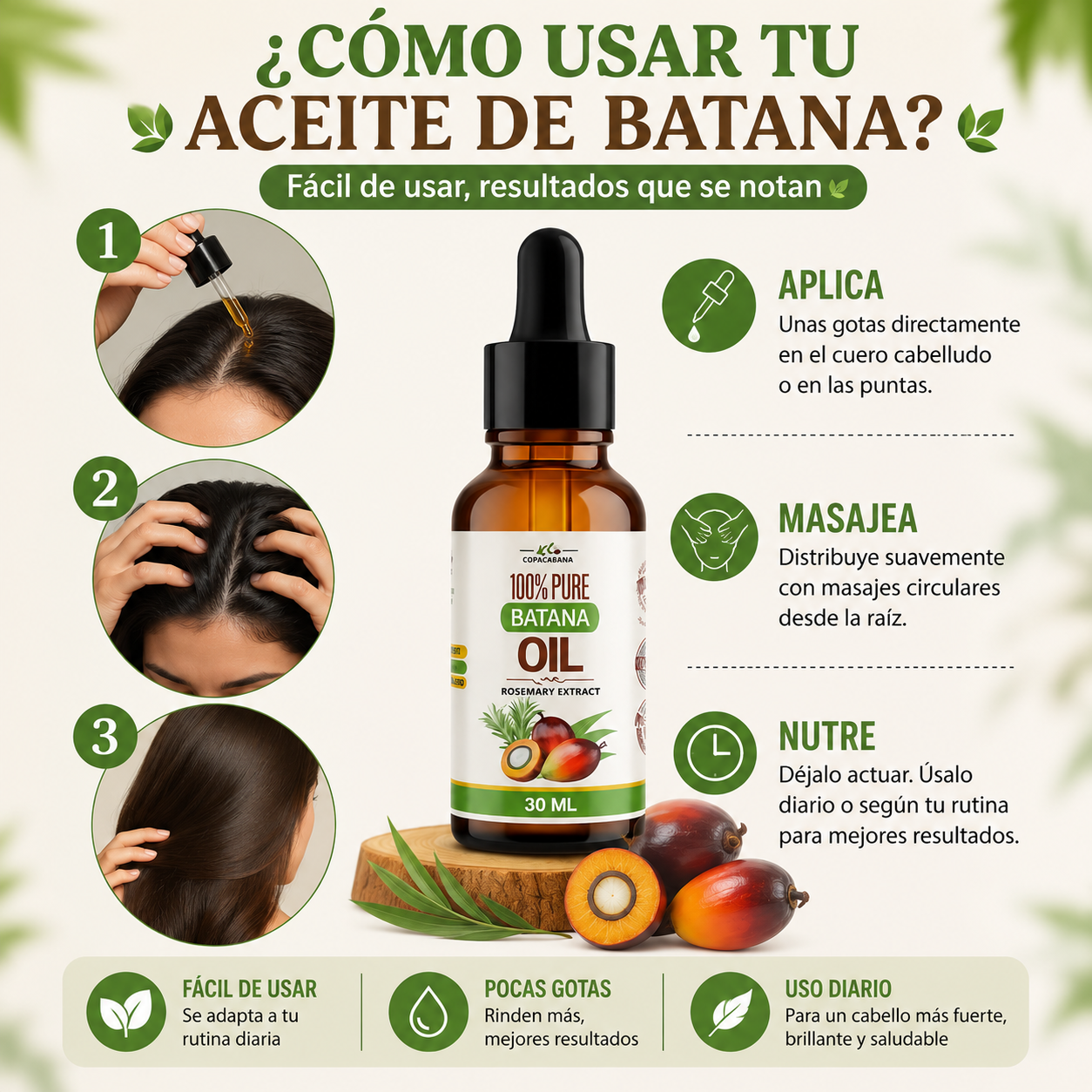 Aceite Batana Crecimiento Cabello 30 ml