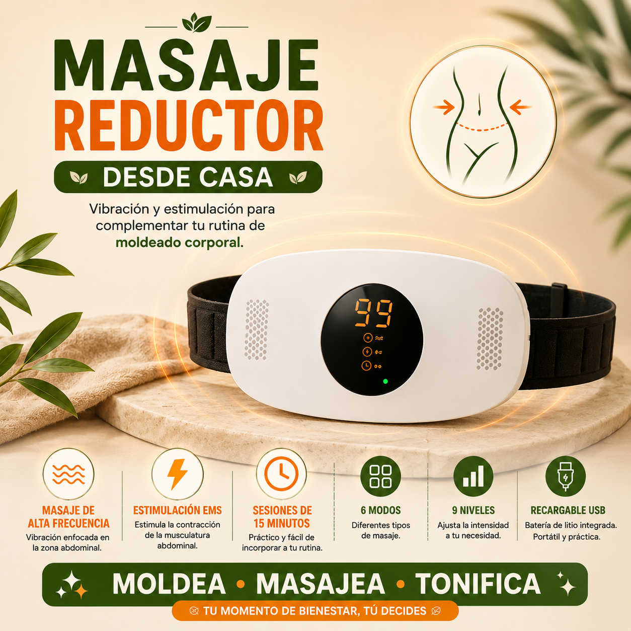 Cinturón Masajeador Reductor